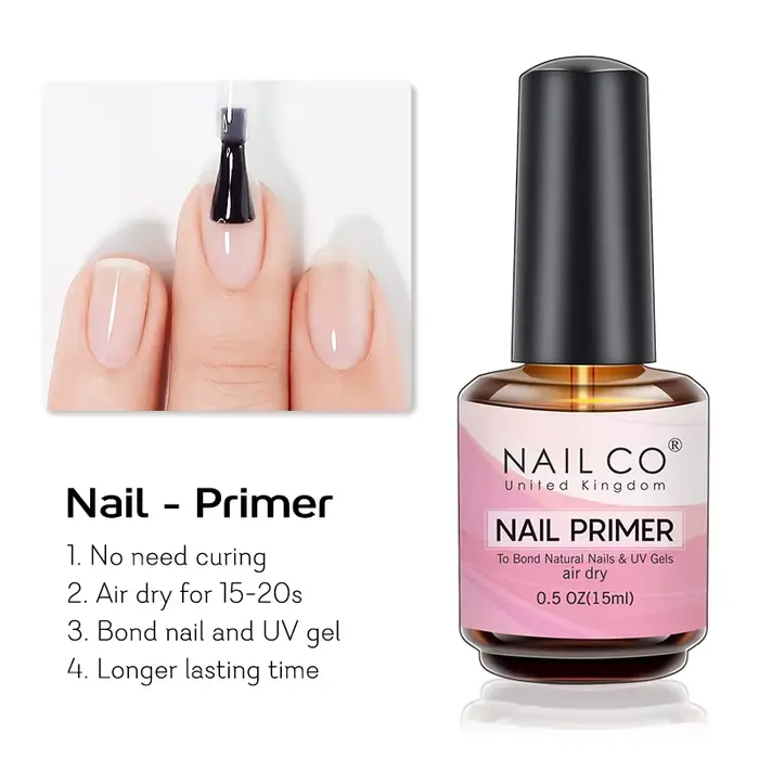 NAILCO 15ml Air séchage rapide apprêt pour ongles Gel Nail Art Gel laque Vernis Gel déshydratant longue durée UV Gel