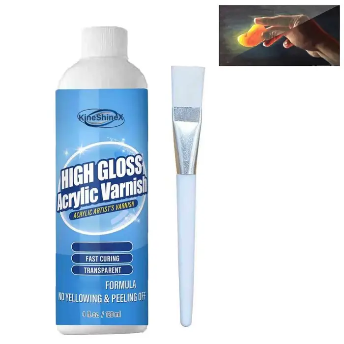 Vernis acrylique haute brillance 120 ml pour la protection des peintures, scellant transparent imper