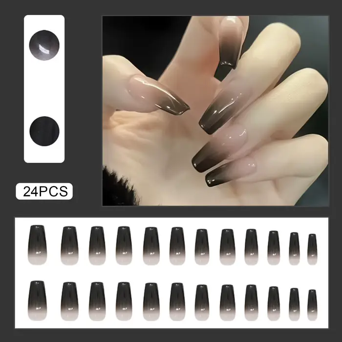 24 faux ongles à presser