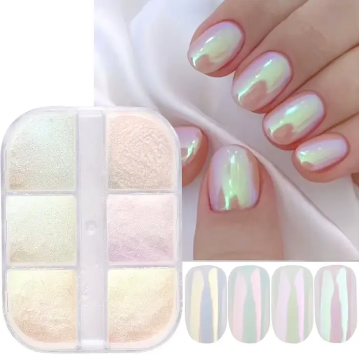 Poudre pour ongles miroir au clair de lune