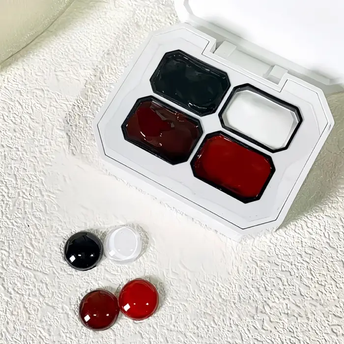 Gel de peinture pour ongles 4 couleurs (noir, blanc, rouge), séchage LED, gel populaire à haute satu