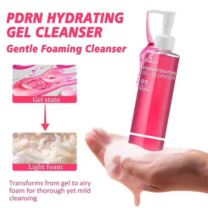 Gel nettoyant en mousse rose saumon DNA PDRN