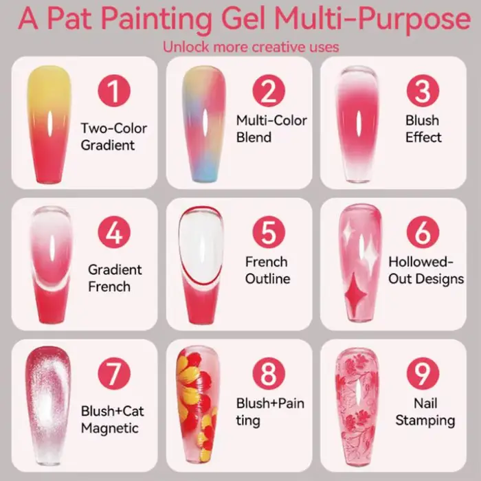 Kit de gel à ongles dégradé facile à appliquer