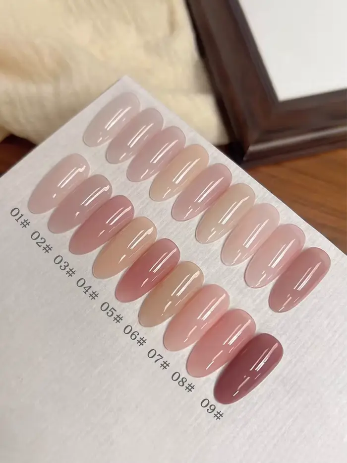 Nouveau vernis à ongles gel transparent effet jade hydratant couleur nude 2026