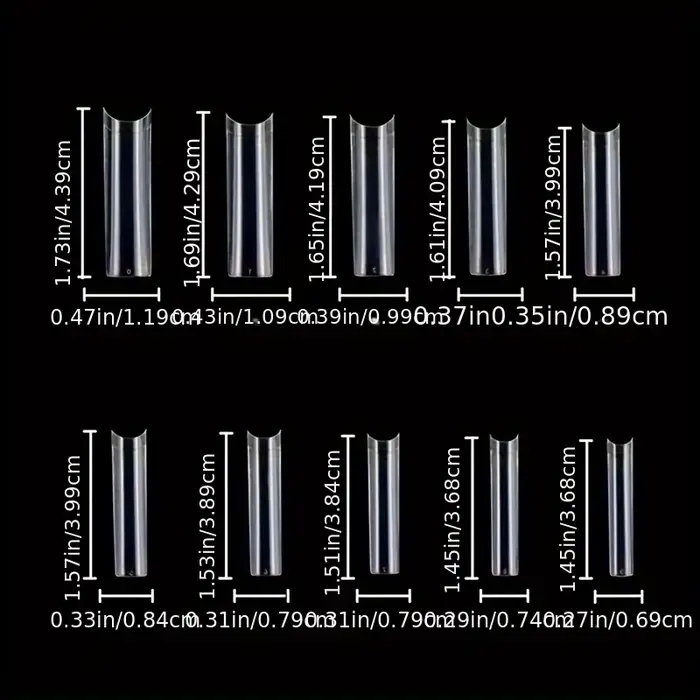 No C Curve Square Nail Tips-No C Curve Long Nail Tips-502Pcs No C Curve XXL carré droit faux ongles