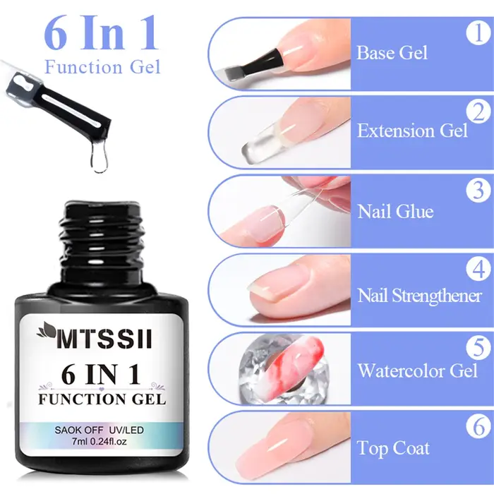 Gel de colle pour ongles 6 en 1