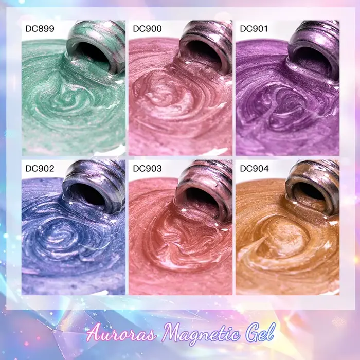 Mtssii Auroras vernis à ongles Gel oeil de chat or paillettes brillant