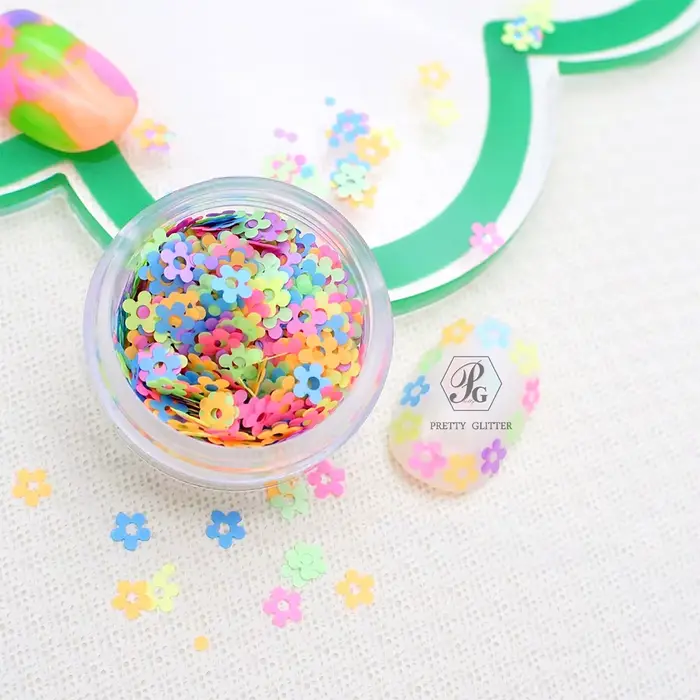 PrettyG-Paillettes en forme de pétale de petites fleurs pour Nail Art