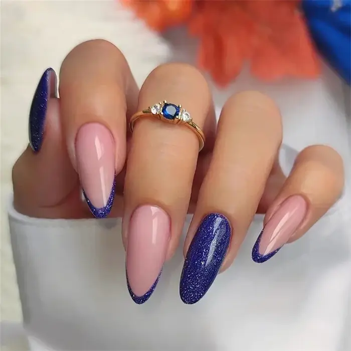 Ensemble de Faux Ongles Style Européen Doux, Flocons de Neige, Bâton à Presser, N64.French, Noël, vi