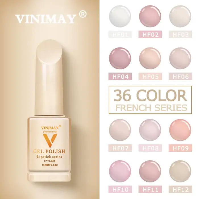 VINIMAY France Vernis à Ongles Gel Semi-Permanent UV Soak Off Gelpolish Nail Art Gel Polish Primer Manucure