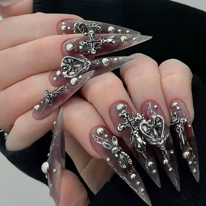 Breloques pour nail art vintage inspirées du style Y2K