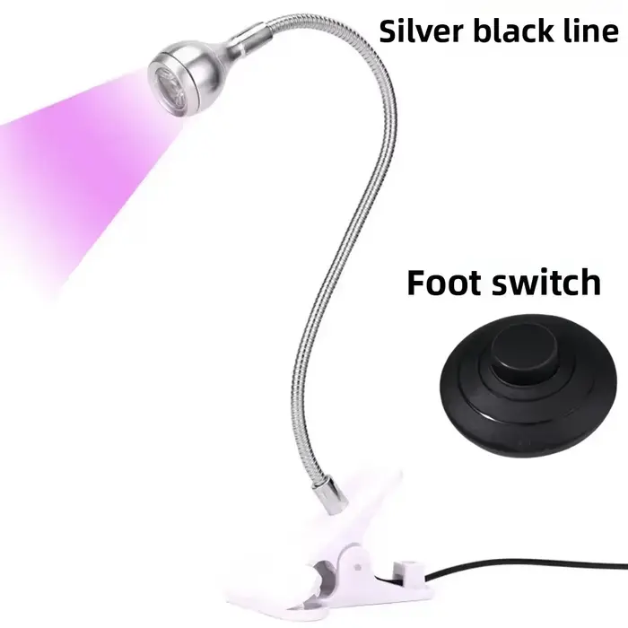 Nouveau 5w 4 couleurs pied-pé interrupteur lampe à ongles Construction spécial LED petite