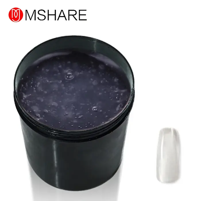 MSHARE Gel d'extension d'ongle en fibre de verre clair blanc rose 150 ml