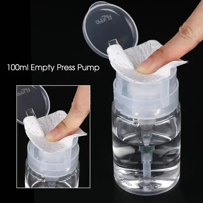 Bouteilles rechargeables de stockage d'ongles de 100 ml