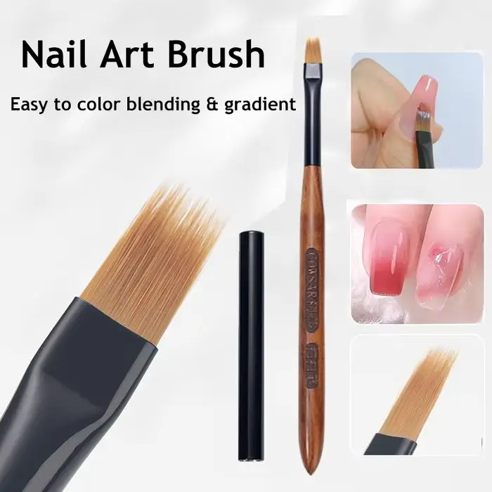 Brosse à ongles en bois dégradé, stylo ombré en acrylique, bricolage, pinceaux pour Gel UV, dessin d