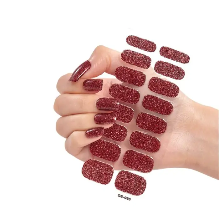 Autocollants scintillants pour ongles en gel