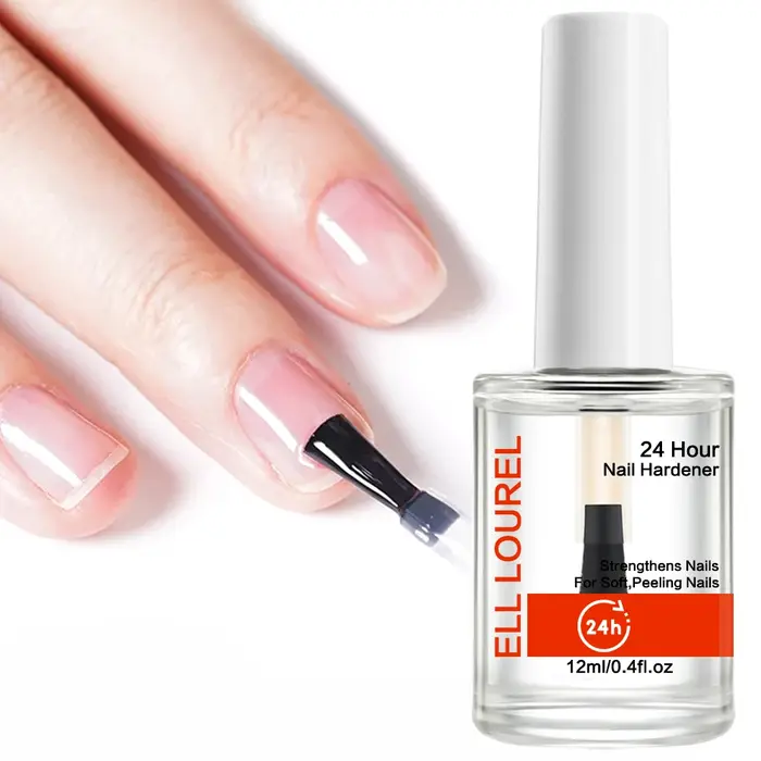 ELL LOUREL formule d'ail durcisseur d'ongles acier dur renforcement des ongles 12ML clair naturel sec traitement de Nail Art finition de manucure