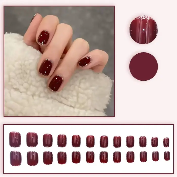 Faux ongles courts et moyens pour femmes et filles