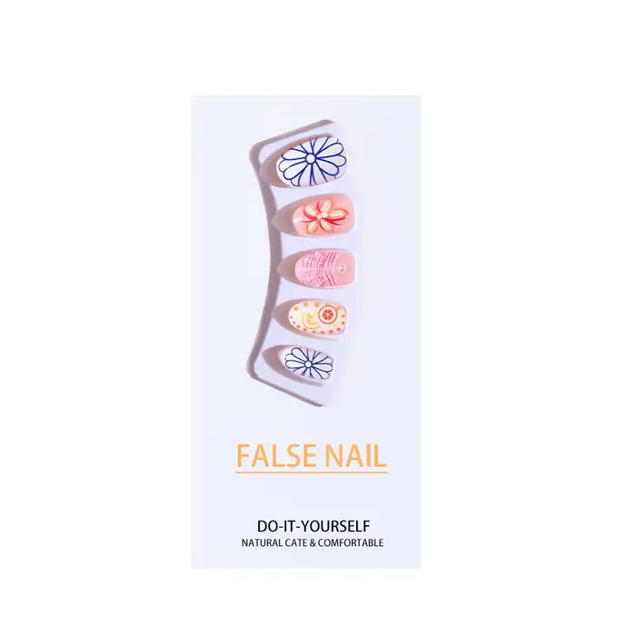 24 faux ongles en gel 3D Ellipse