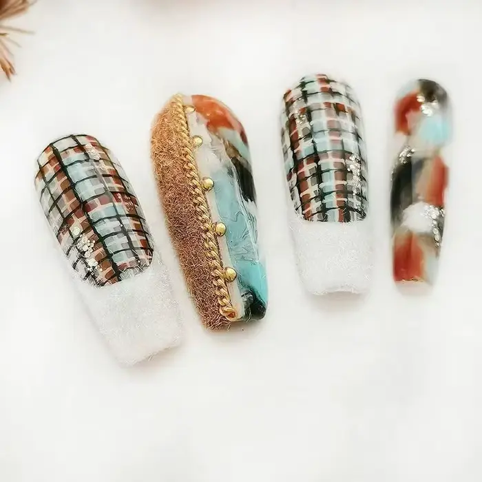 Poudre de velours pour ongles d'hiver