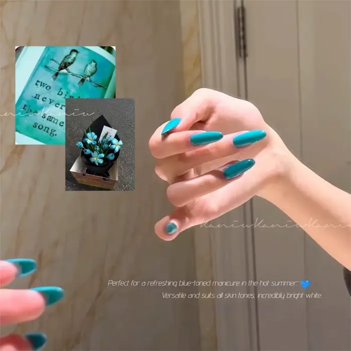 Vernis à ongles gelée bleu turquoise éclaircissant