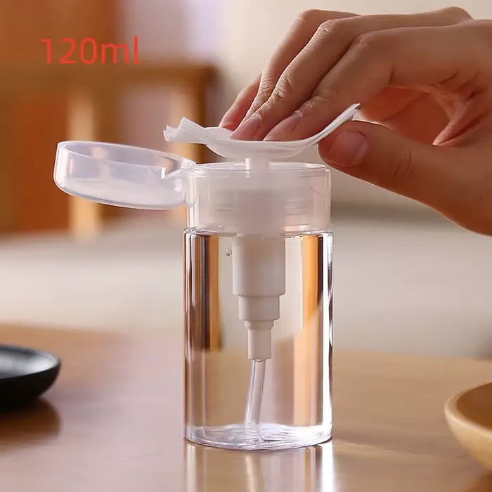 Bouteilles rechargeables pour ongles, distributeur de pompe à pression vide, dissolvant de vernis à 
