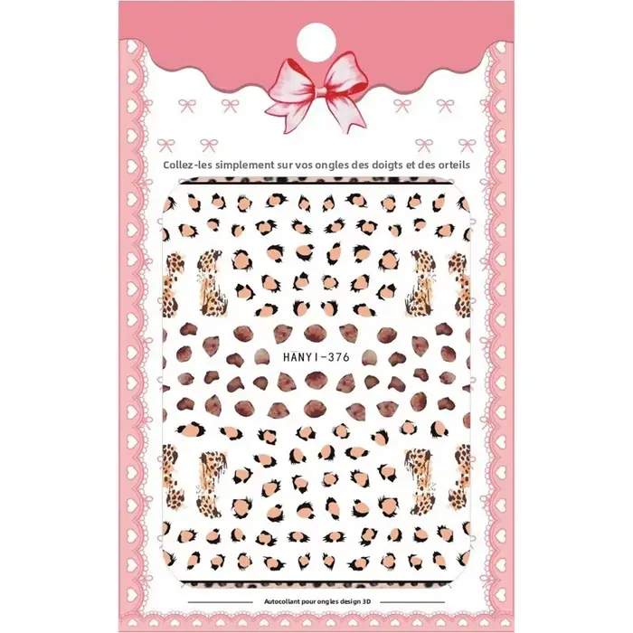 Autocollants pour ongles en forme d'animaux
