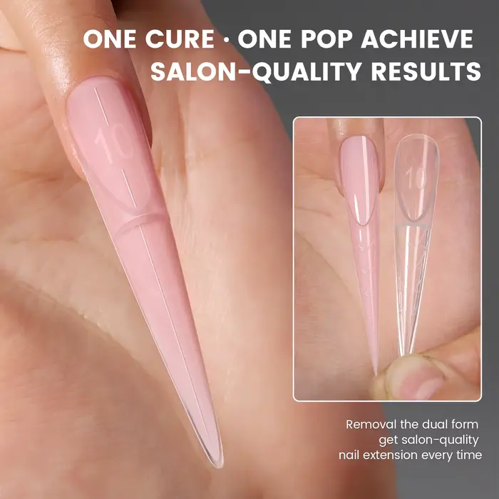 YOKEFELLOW ImMaster French Dual Nail Form 15Size Magic Caps Stiletto Zone