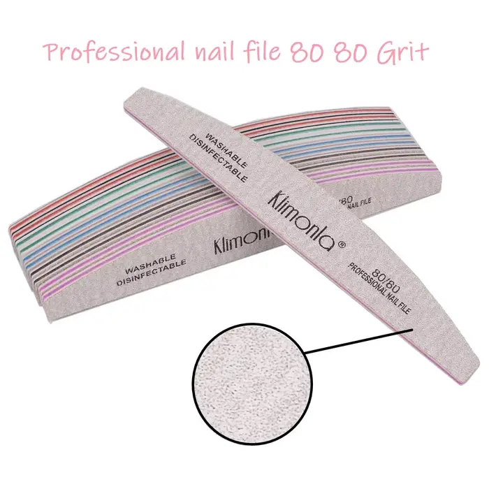 Limes à ongles professionnelles 100 180 EVA, papier de verre épais pour Salon de manucure, ensemble