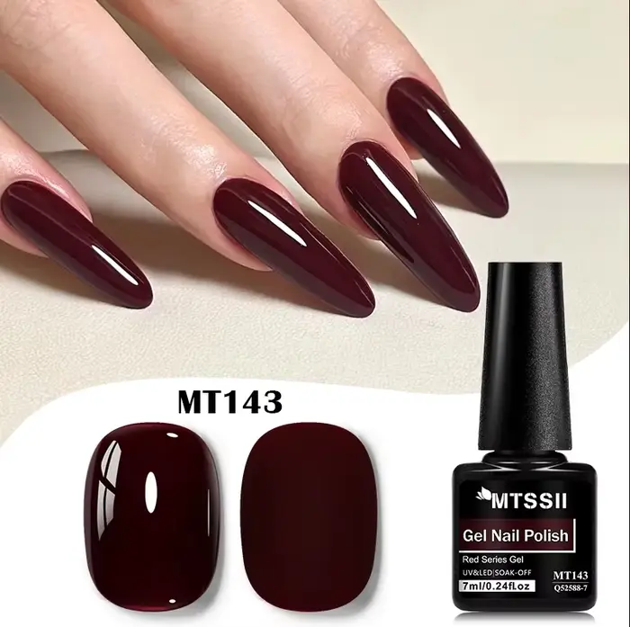 Vernis à ongles gel rouge cerise sans HEMA ni TPO
