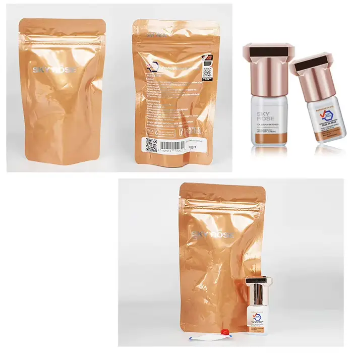 Colle Rose ciel originale coréenne, 5 bouteilles, fournitures d'extension de cils Flase, outils de m