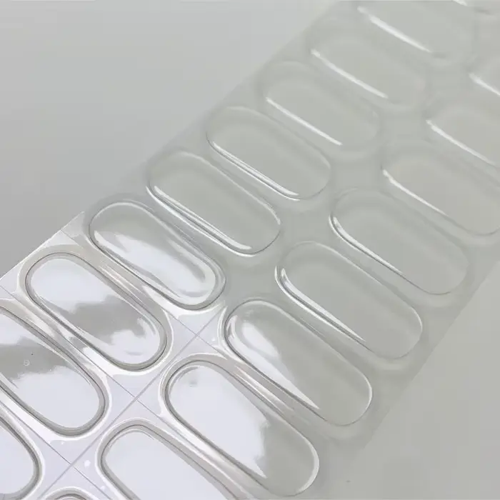 Enveloppes pour ongles en Gel Semi-durci Transparent glacé pour la saint-valentin, autocollant UV cl
