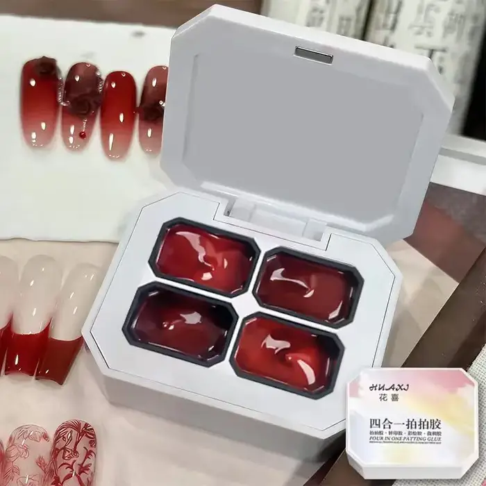 Kit de gel de tapotement rouge série Quatre-en-un