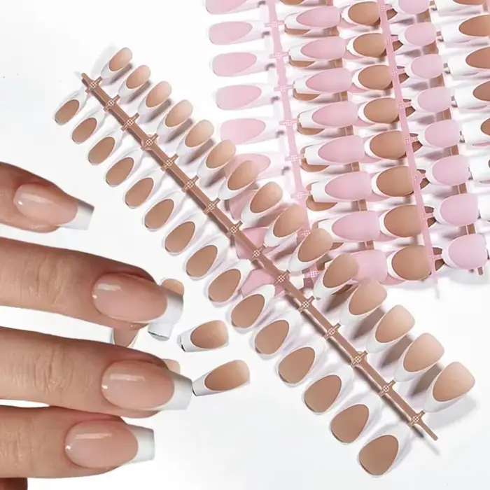 150/160 pièces presse française sur Gel ongles conseils ensemble nu rose Ballet longueur moyenne fin