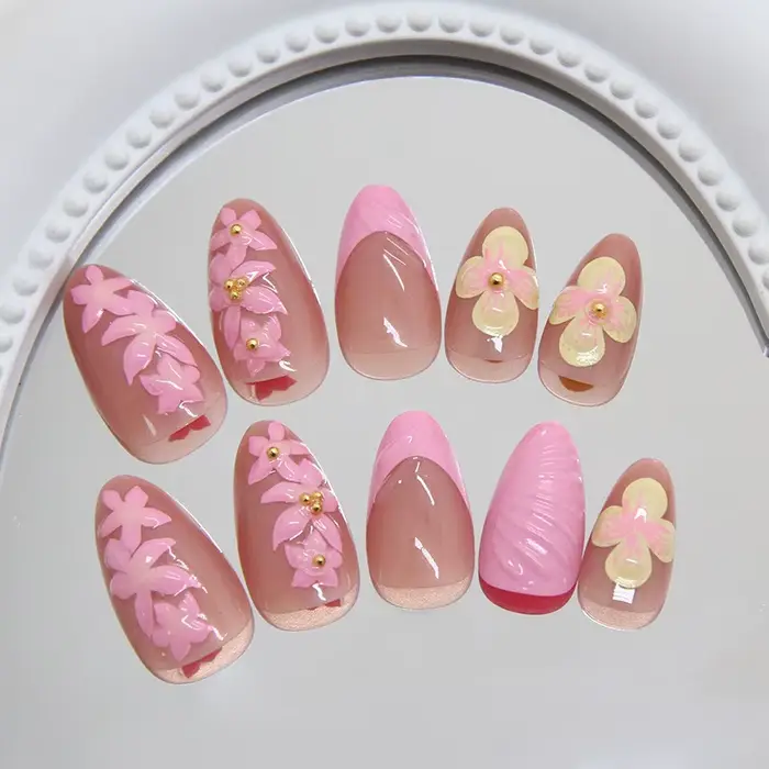 Faux ongles à presser Amande
