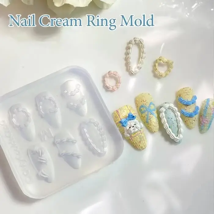 Silicone gâteau crème Art bricolage manucure 3D sculpture bijoux ongles moule conception