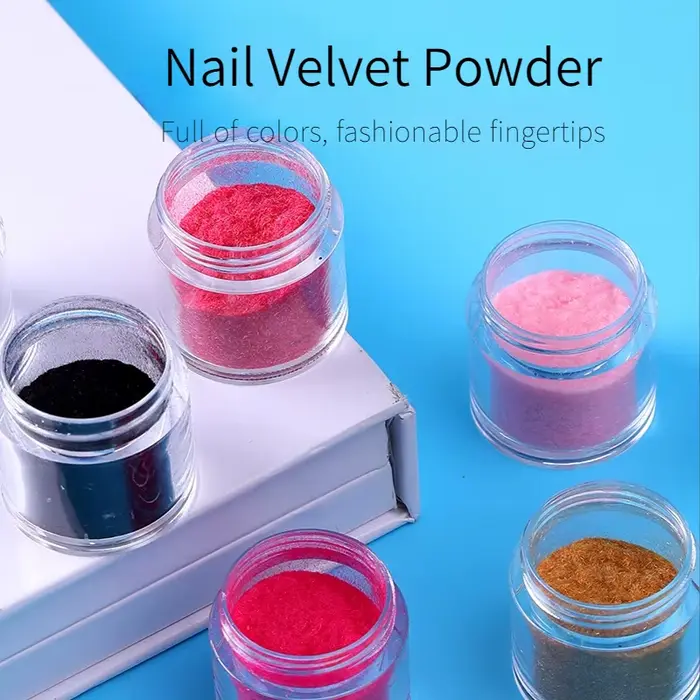 10 couleurs hiver Nail Art accessoires velours paillettes ongles en peluche poudre bricolage