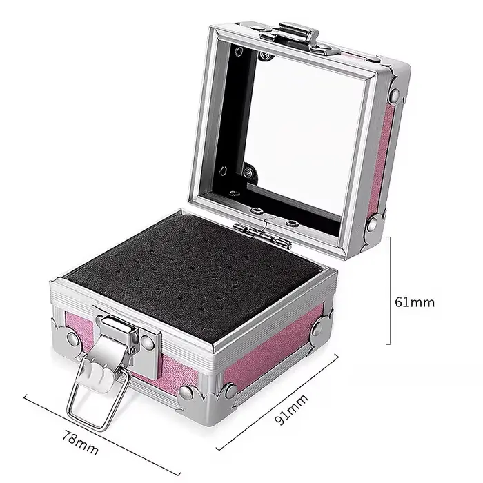 Boîte de support de foret à ongles professionnel, 1 pièce, avec 25 trous, présentoir en aluminium, b