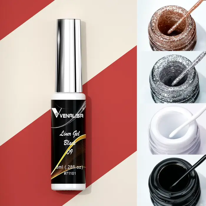 Venalisa 8ml Gel de revêtement Super brosse rapide français conception d'ongle dessin Gel