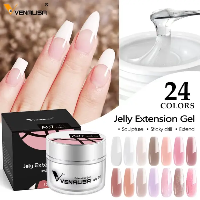30ml VENALISA paillettes opale gelée Gel pour ongles blanc laiteux tremper Gel français Extension Camouflage rapide