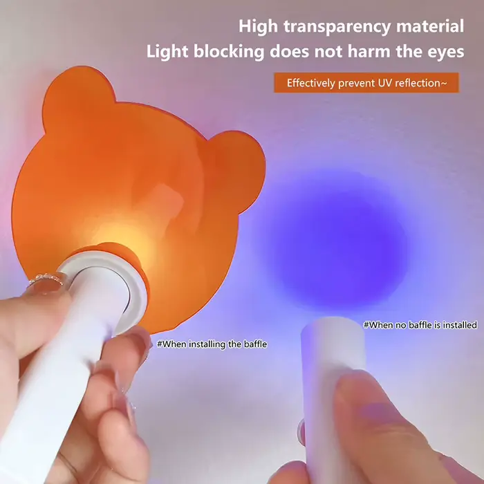 Dispositifs de Salon de beauté des ongles, déflecteur bloquant la lumière en acrylique pour lampe Uv à ongles de forme droite, lunettes de protection Anti-lumière bleue