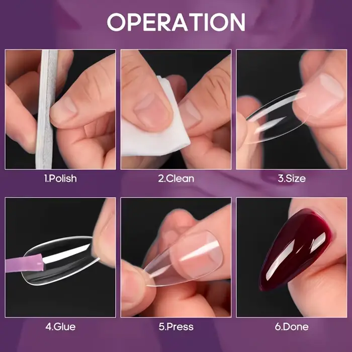 Autocollants pour ongles en Gel doux et Long