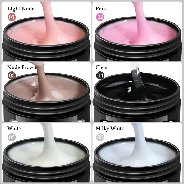 1 pot 100/150g Poly Gel pour ongles UV LED durci constructeur Gel