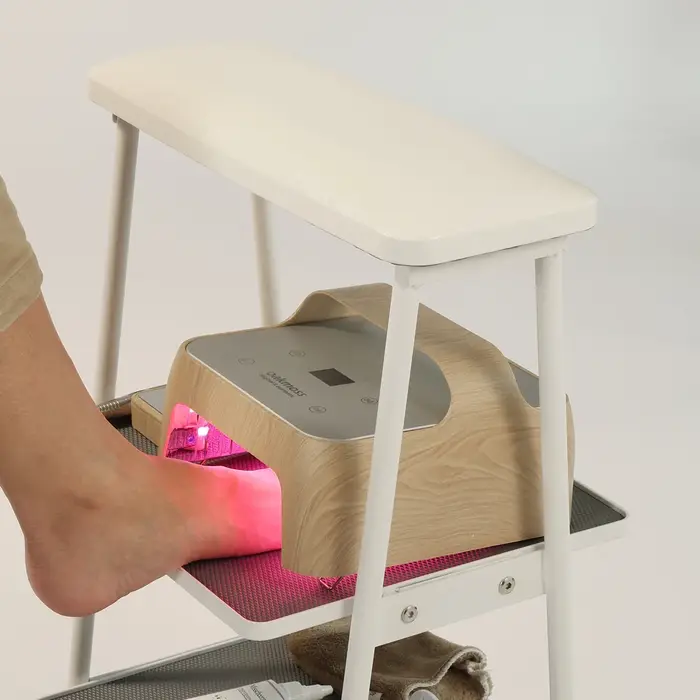 Repose-pieds confortable pour manucure et pédicure, outil multifonctionnel à double couche et tendance pour manucure, tatouage et salon de manucure.