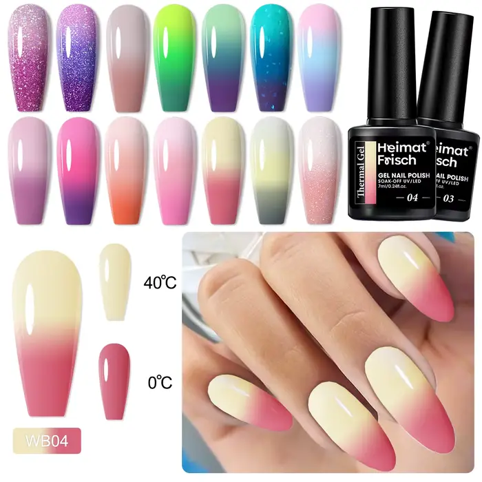 Vernis à ongles gel à couleur changeante sensible à la chaleur de 7ml