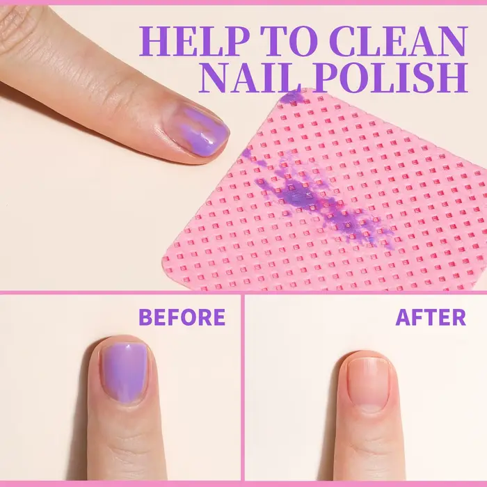 LINMANDA 200 pièces lingettes de nettoyage des ongles non pelucheuses tampons