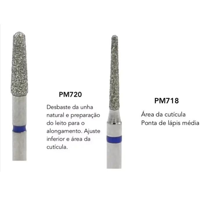 718 720 forets à ongles diamantés, kit de forets à moteur pour ongles à cuticules