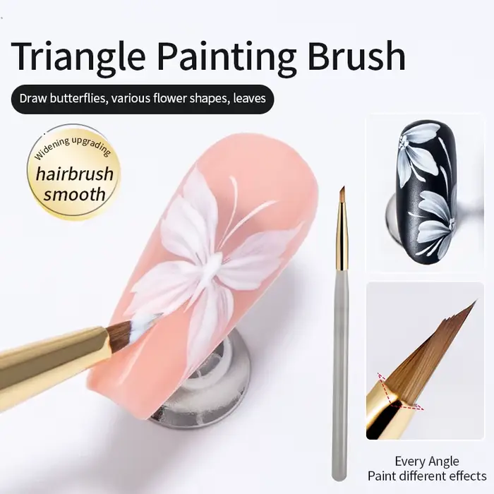 Pinceau de peinture triangulaire pour ongles