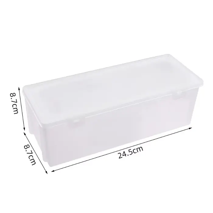 Boîte de rangement transparente rectangulaire pour nail art