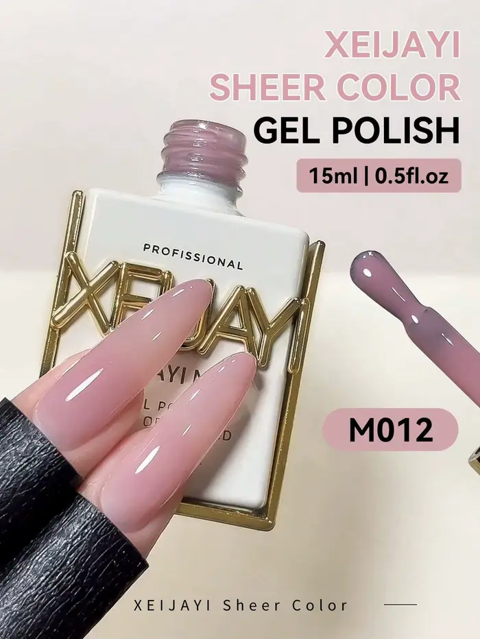 Vernis UV/LED pelable à gelée nue de 15 ml. Formaldehyde - gratuit. Bouteille ovale